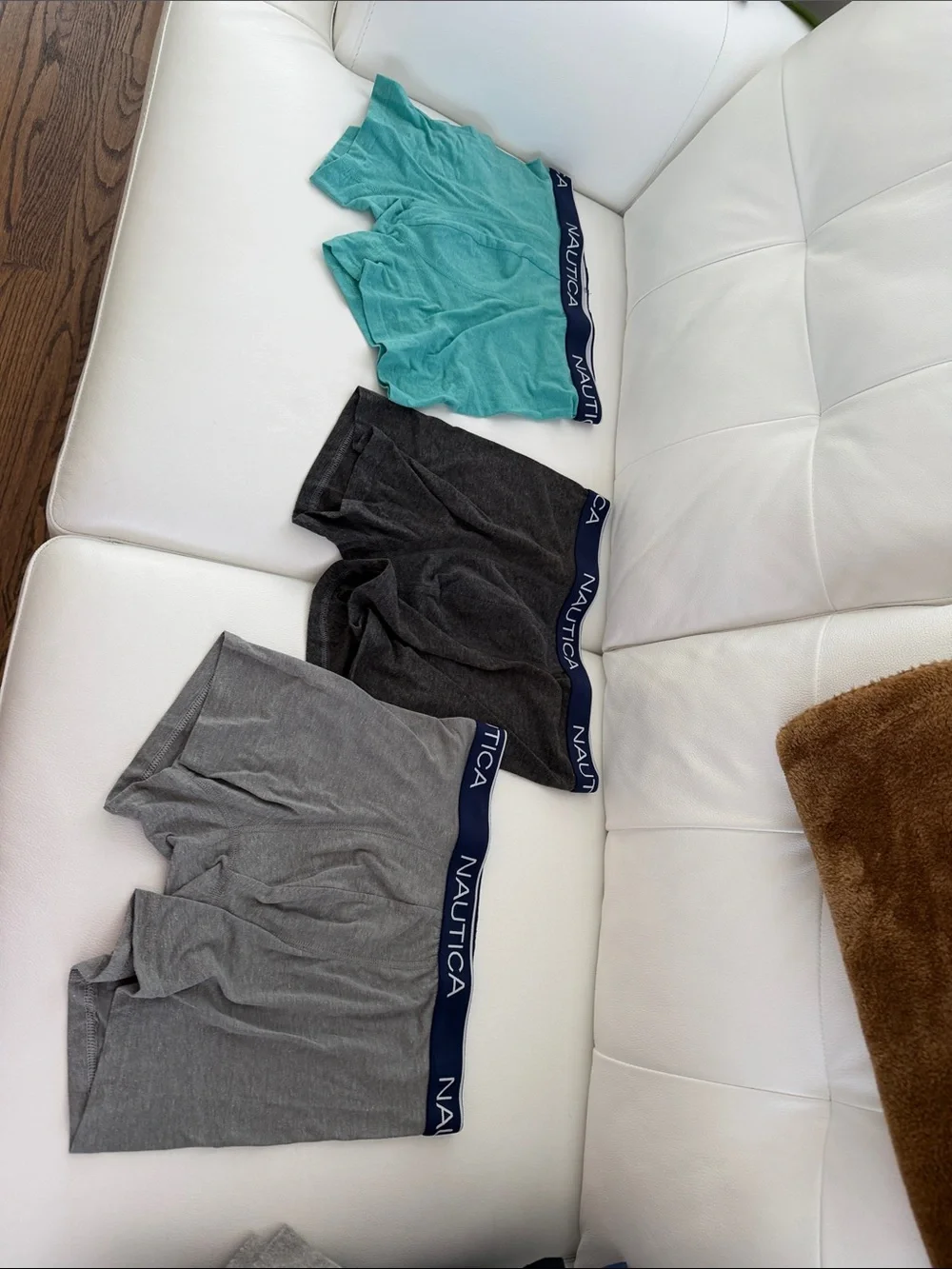 Nautica Men's Boxer Briefs 3-Pack in Teal, Charcoal & Light Gray